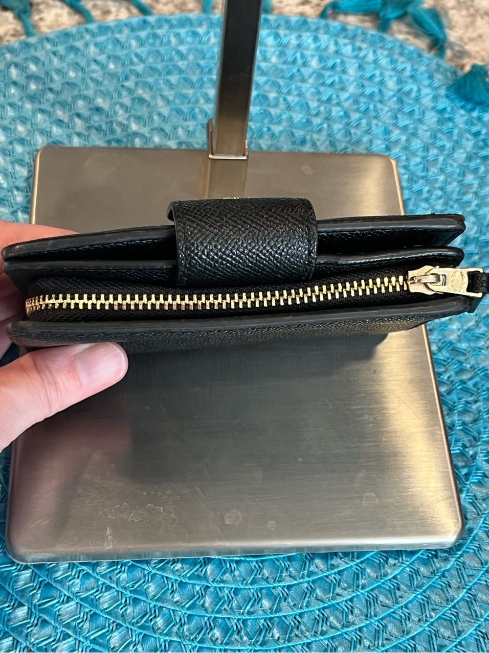 Coach Compact Black Wallet - Picture 9 of 13